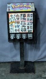 U-Seal-It Inc Model 4CBS Sticker/Tattoo Flat Vending Machine on Stand, Includes Key, 18"W x 48"H