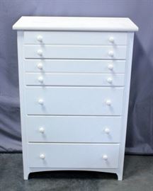 Five-Drawer Chest Of Drawers, 34"W x 50"H x 17.5"D