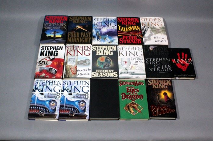 Stephen King Novel Collection, Qty 16, Some First Editions, Includes Thinner By Richard Bachman, Dolores Claiborne, Cell & More