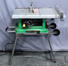 Hitachi Model C10FR 10" Portable Jobsite Table Saw with Foldable Rolling Stand, Works