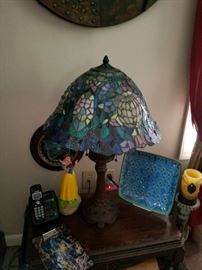 Many tiffany lamps