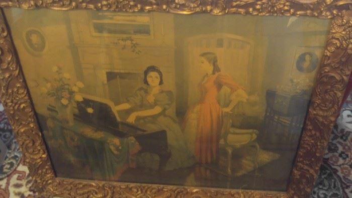 Probably 100 vintage pictures art oil paintings lithographs signed numbered art