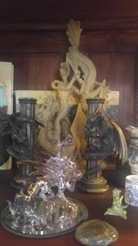 Medieval collectibles fantasy Renaissance dragon collection bronze statues star wars