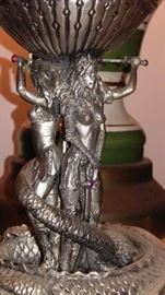 Solid pewter gem Warriors collectible goblet Warrior fantasy