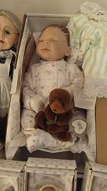 Franklin Mint gorgeous real collector baby doll in box