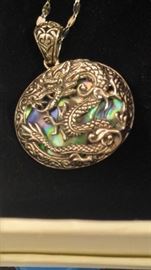 Sterling dragon pendant