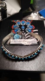 David Livingston Sleeping Beauty turquoise sterling silver bracelet