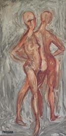 AUSTRION Oil on Canvas Nudes