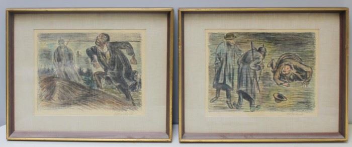 BARLACH Ed Lot of Two Color Lithographs