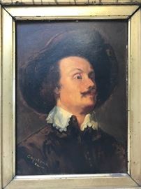 CAPOLENA Oil on Board Portrait of a Man