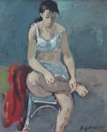 CIKOVSKY Nicolai Oil on Canvas Woman