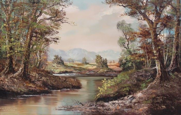 GATERMANN K G Oil on Canvas Landscape