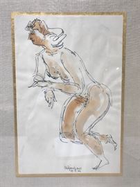 GROSS Chaim Ink and Wash Nude