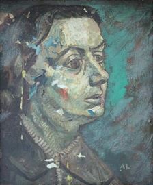 LEVIN A Oil on Canvas Portrait of a Woman