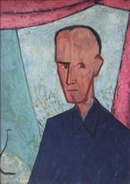ROBOWSKY Oil on Board Portrait of a Man