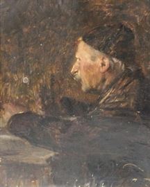 UNSIGNED Oil on Panel Portrait of a Man