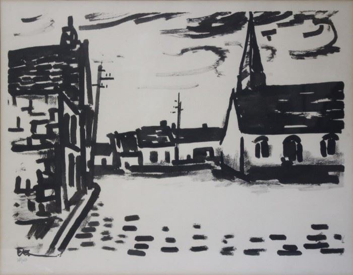VLAMINCK Maurice Attributed Lithograph