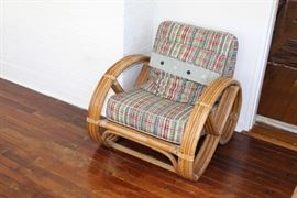 Pretzel rattan chair