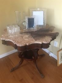 Antique marble top table 