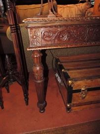 detail on hall table