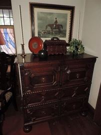 William & Mary Antique English Chest of Drawers 