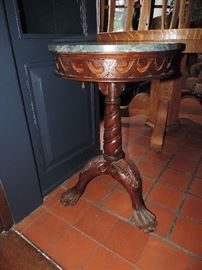 late 20thC. side table with marble top