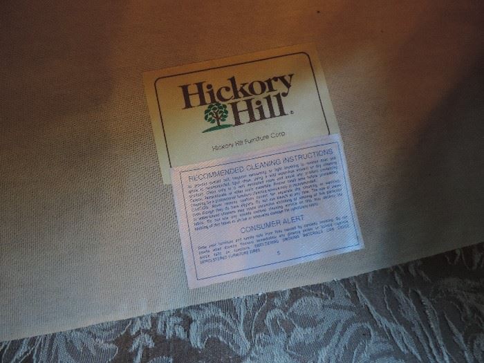 Most of the upholstered items are by HICKORY HILL 