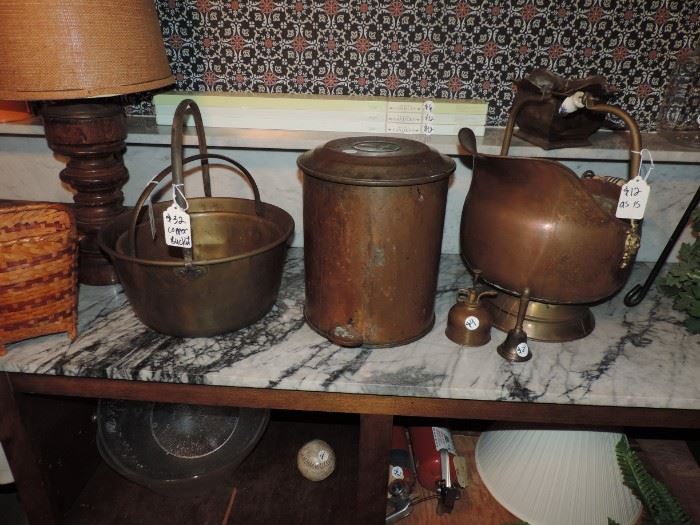 Copper and Brass Items 