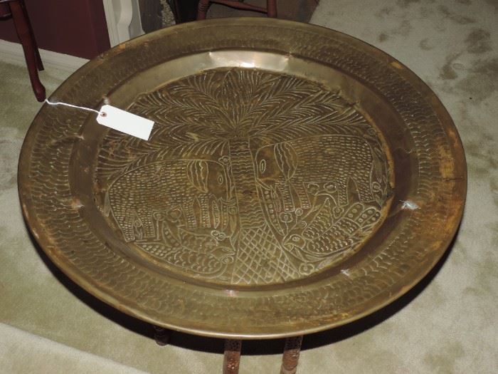 Indian Plate on Stand 