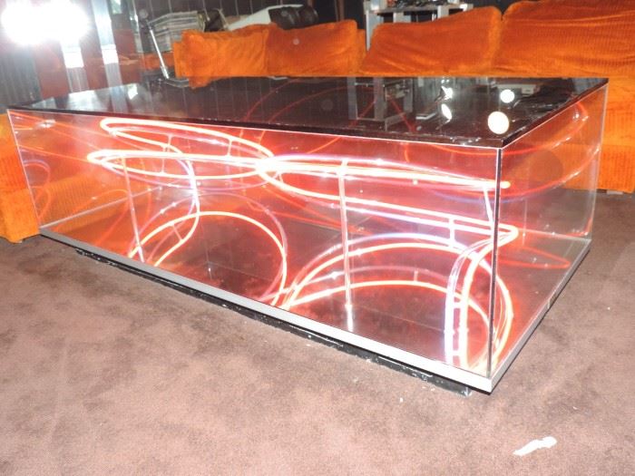detail of "Gemini" Neon Table 