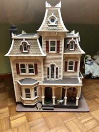 Victorian doll house on rotating stand