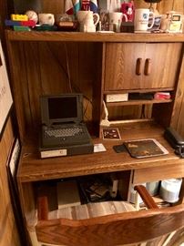 Desk and laptop