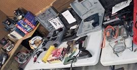 Bosch, Craftsman, Ryobi routers, jig saws, circular saws, staplers