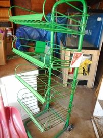 Vintage 4 Tier Green Wire Shelf, Nabisco 