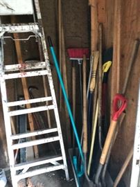 ladder and tools