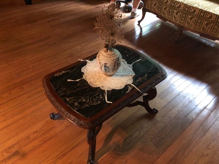 marble antique coffee table