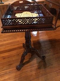 carved accent table