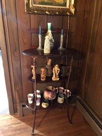 three tier antique shelf