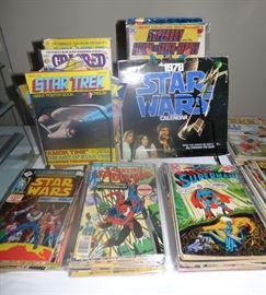 Vintage 1970's comics, etc. Star Wars, Star Trek, Spiderman, Superman, etc