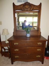 Antique Oak dresser with mirror