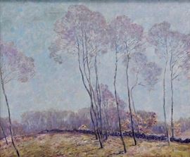 Lawrence Mazzanovich (American, 1871-1959)
Landscape with Stone Wall
Oil on canvas
Signed Mazzanovich (lower center)
21 ¼ x 25 1/2 inches.
