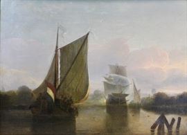 Continental School, 19th Century
Nautical Scene
Oil on canvas
22 ¾ x 31 inches
