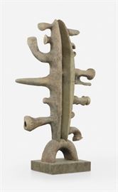 Abstract Sculpture, Lot #155 

Ruth Duckworth
German, 1919-2009
Glazed stoneware and mixed media 
61.5 x 37.5 x 17.5 inches 
Gold colored name plate affixed to the sculptural base