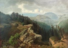 William Keith
Scottish/American, 1838-1911
Size: 19 x 26.5 in.
Frame: 28 x 35 in.
Oil on canvas