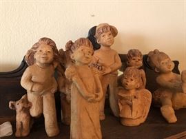 Lee Bortin terra-cotta fugure