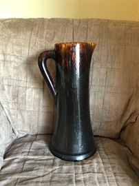 Large brown pitcher