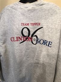  Never worn 1996 “team tipper“ Clinton-Gore sweatshirt