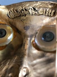 Christoper Ross owl belt buckle -if you do not know this artist and his series of buckles it is worth a Google search. Very cool!