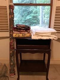 A printer stand with FABULOUS fabric on top of it!