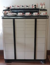 Deco dental cabinet and Coq Rouge breakfast set